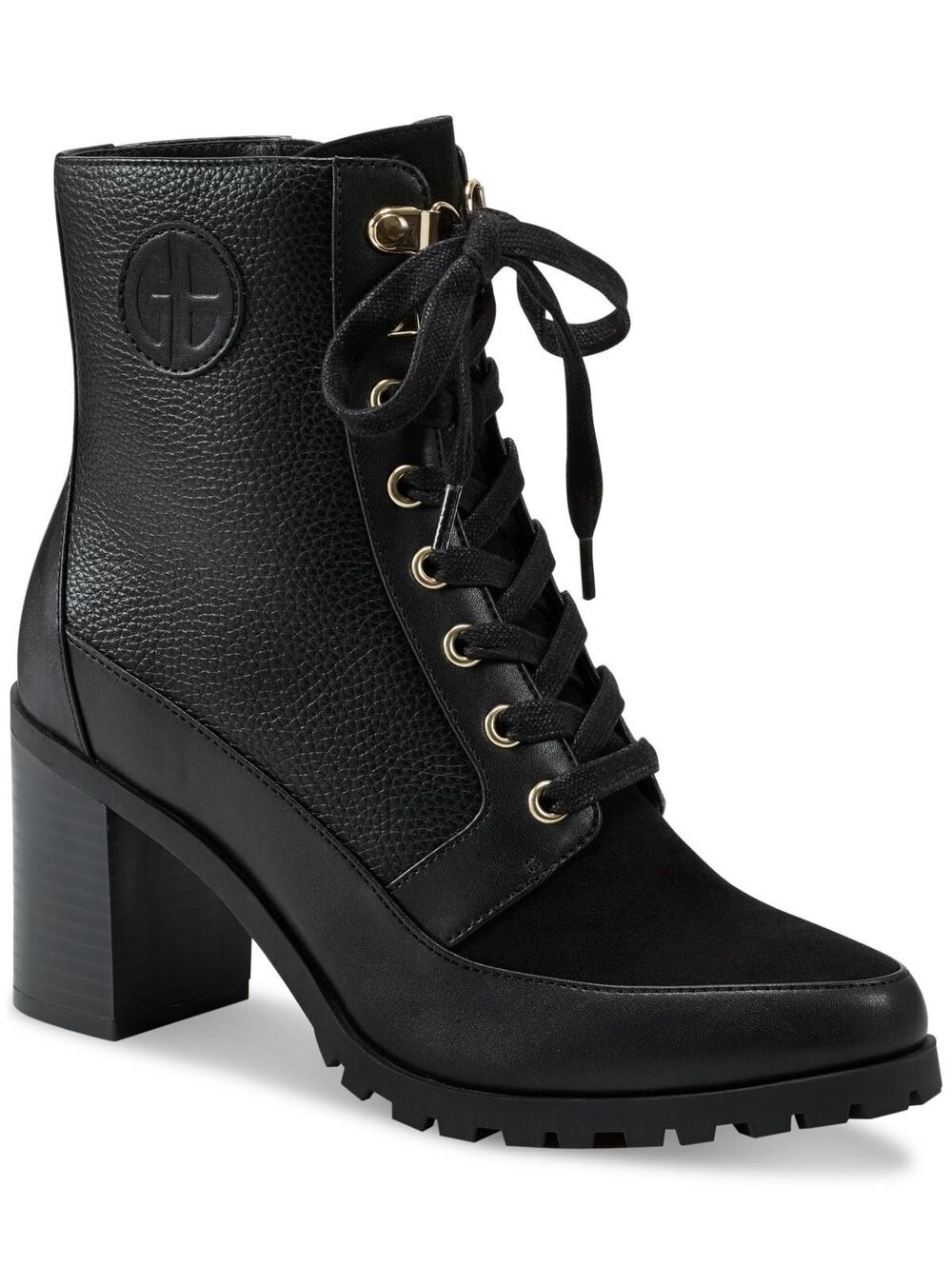 Giani Bernini KEEGANNP Lace-up Leather Boots-6.5M Black ($109)